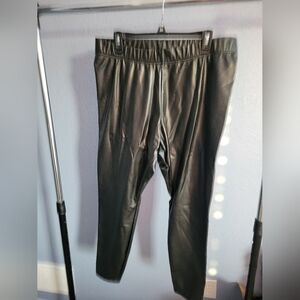 Black Faux Leather Pants